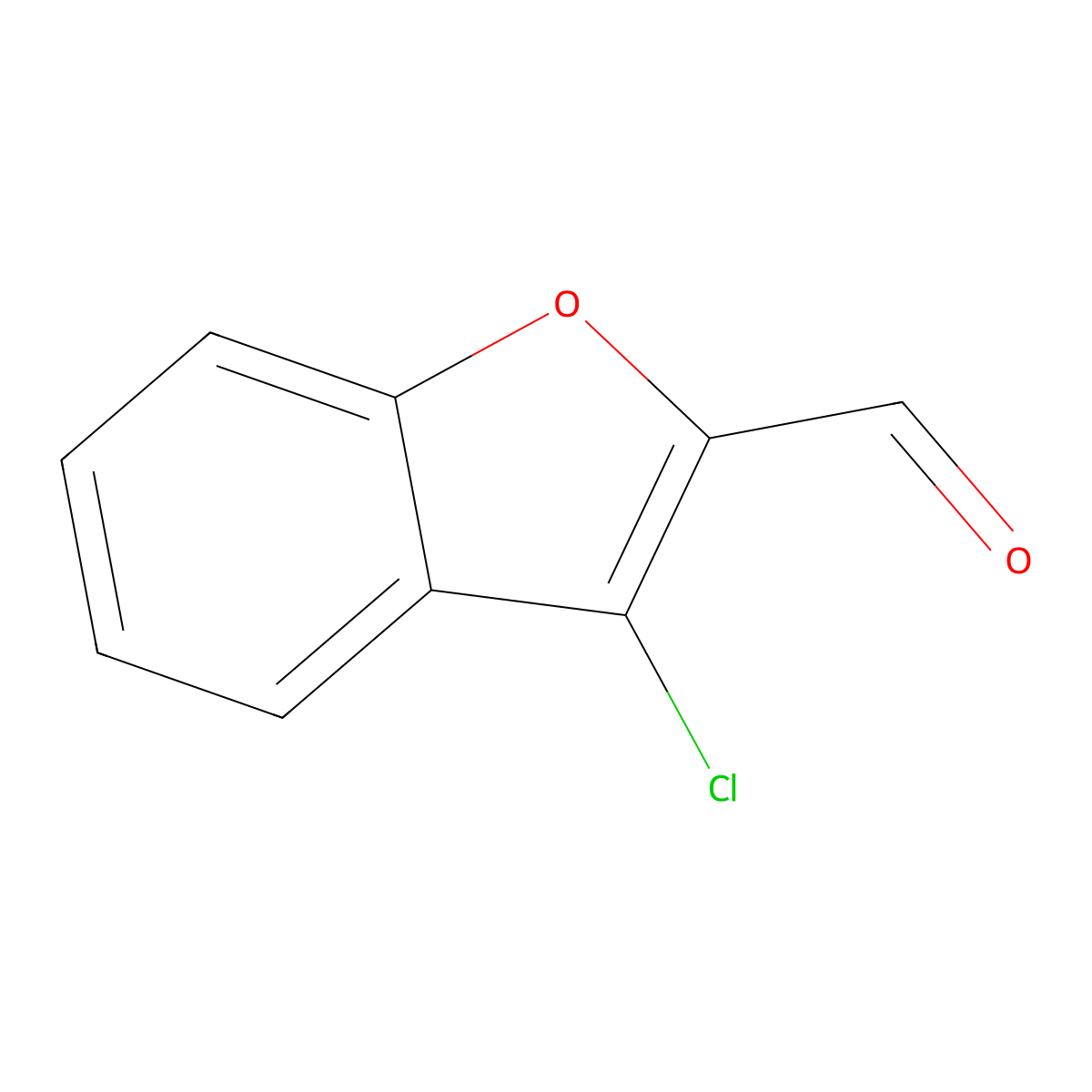 3-Chlorobenzofuran-2-carboxaldehyde molecular structure, CAS 40620-00-6