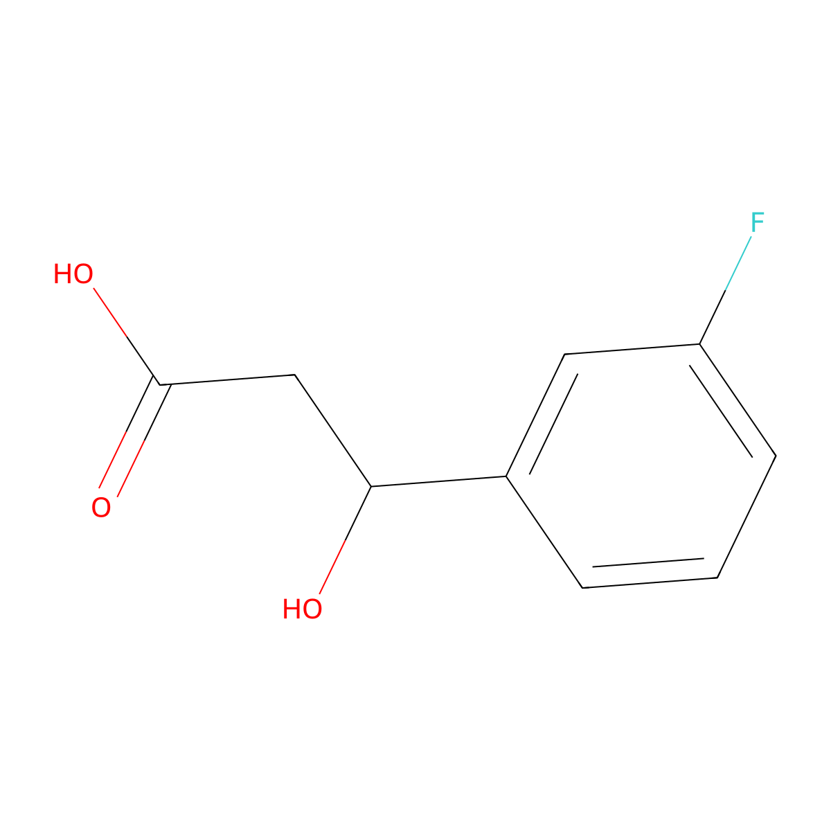 3-(3-Fluorophenyl)-3-hydroxypropanoic acid molecular structure, CAS 40620-61-9