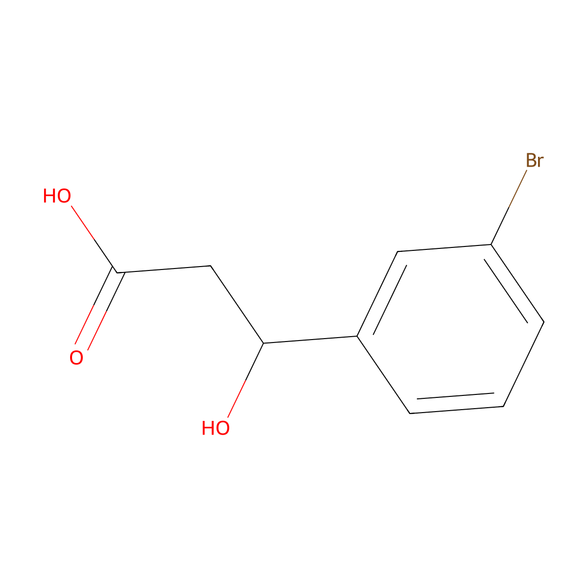 3-(3-Bromophenyl)-3-hydroxypropanoic acid molecular structure, CAS 40620-67-5