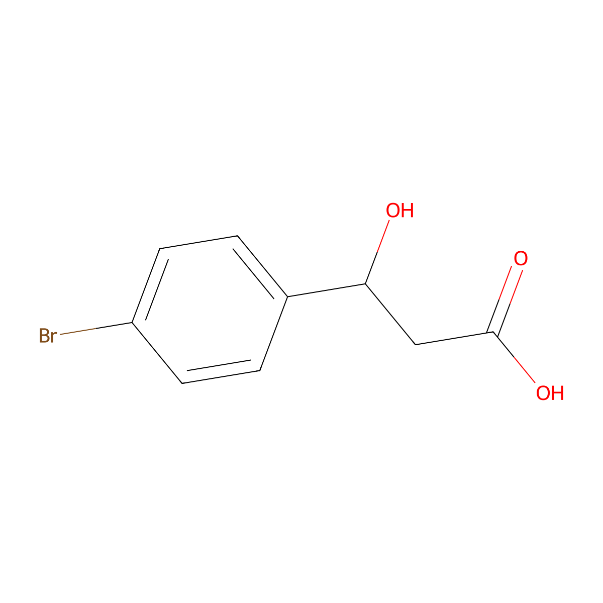 3-(4-Bromophenyl)-3-hydroxypropanoic acid molecular structure, CAS 40620-68-6