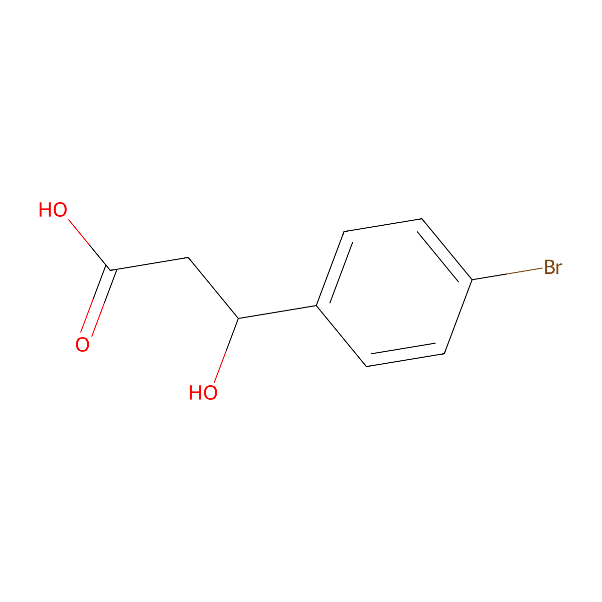 3-(4-Bromophenyl)-3-hydroxypropanoic acid molecular structure, CAS 40620-68-6