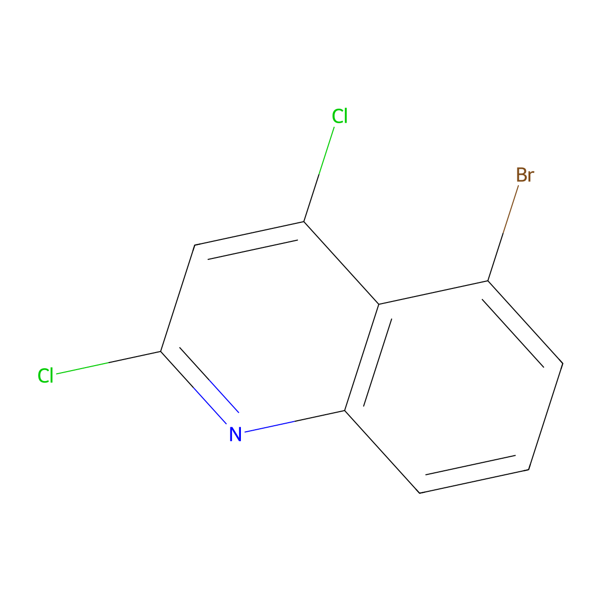 5-Bromo-2,4-dichloroquinoline molecular structure, CAS 406204-91-9