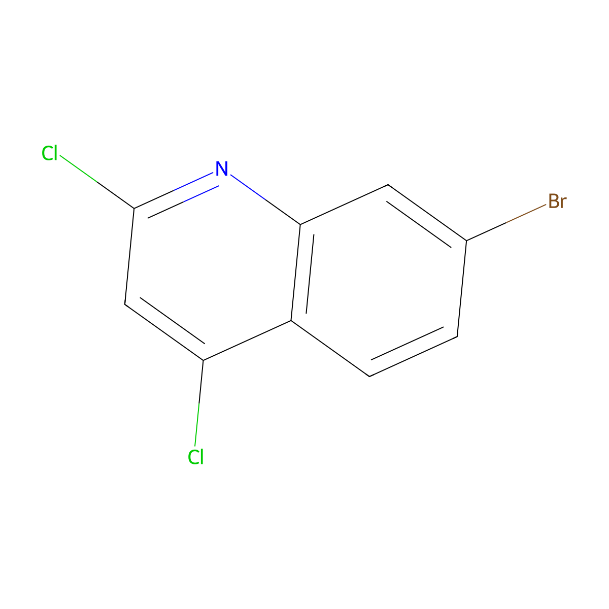 7-Bromo-2,4-dichloroquinoline molecular structure, CAS 406205-10-5