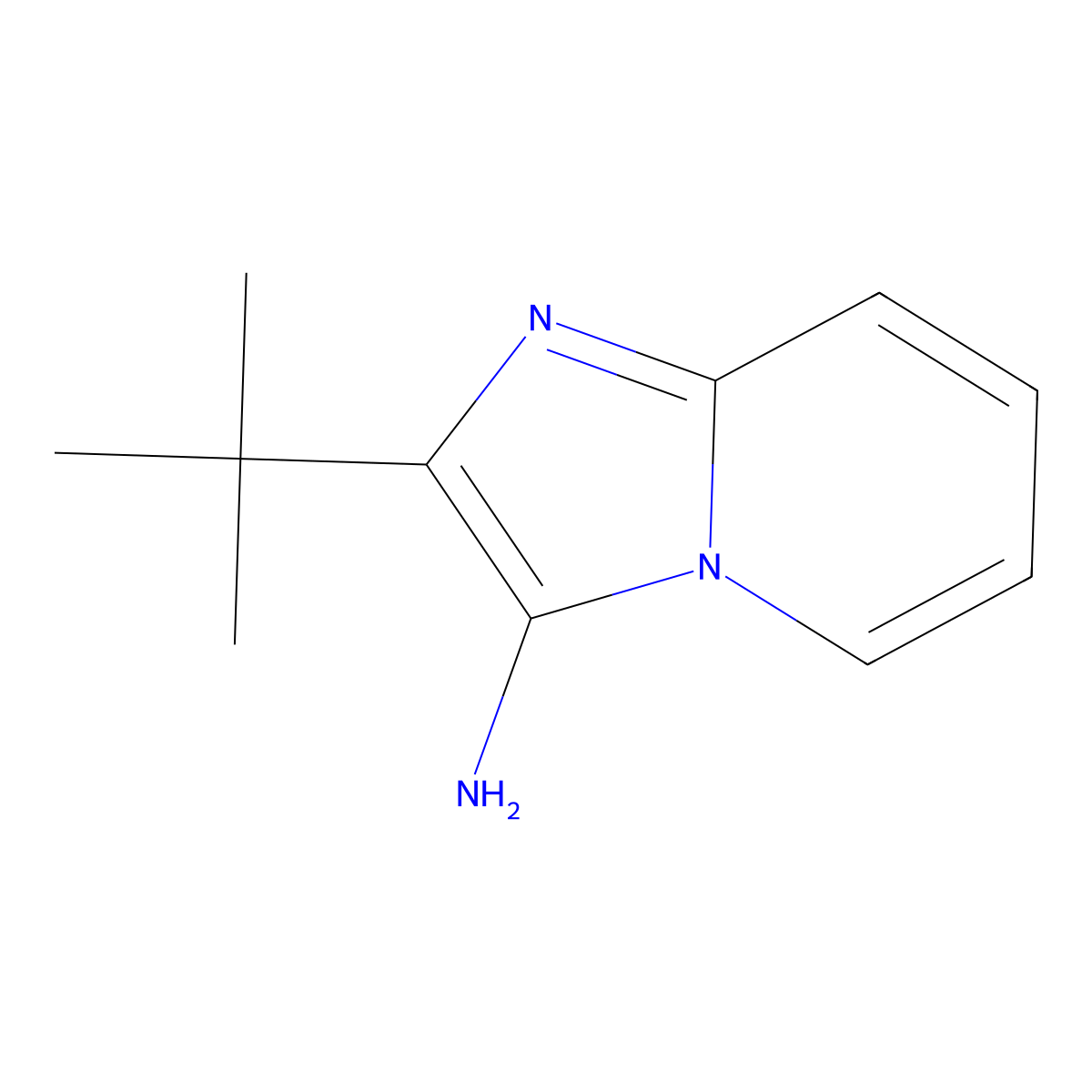 2-Tert-butylimidazo[1,2-a]pyridin-3-amine molecular structure, CAS 406207-72-5