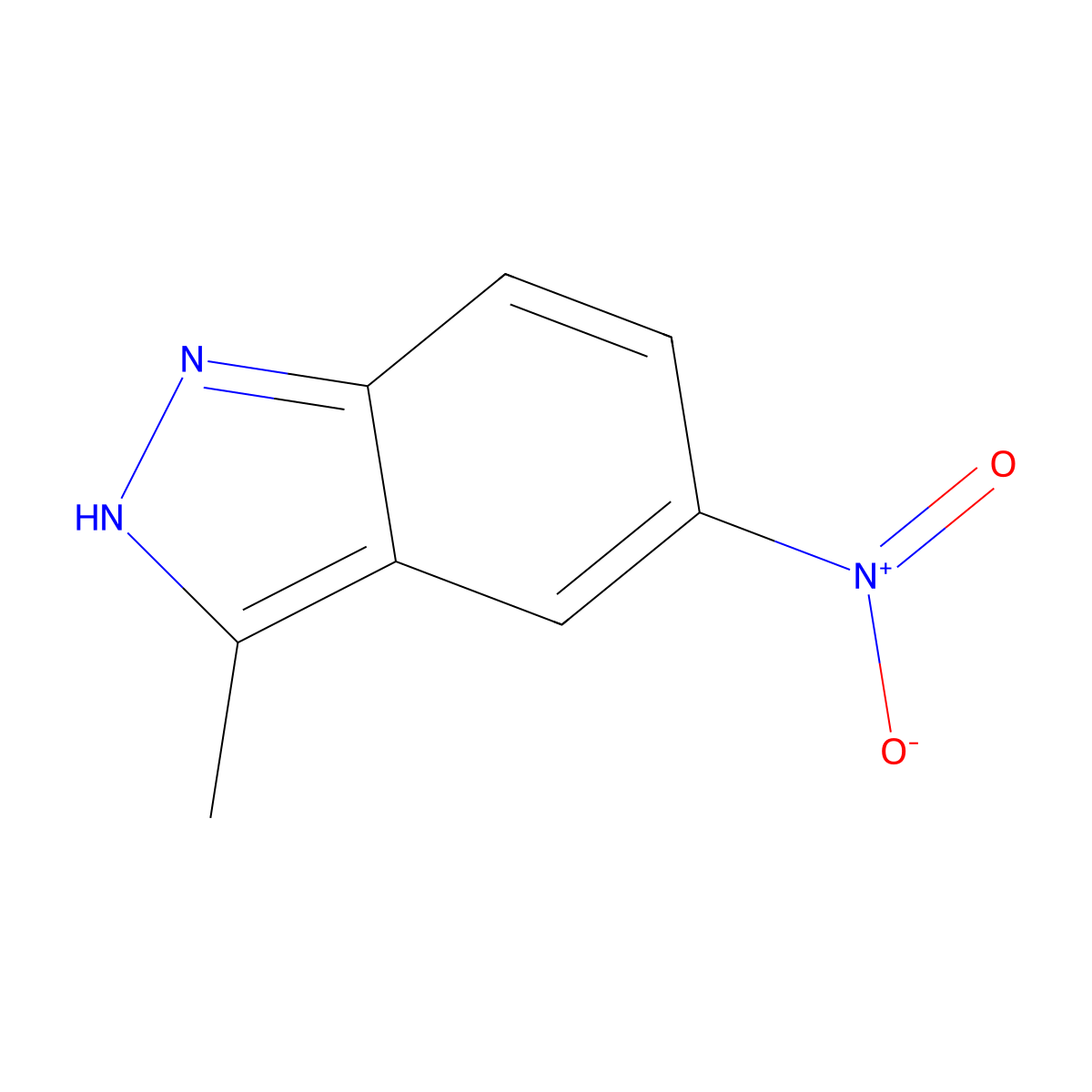 3-methyl-5-nitro-1H-indazole molecular structure, CAS 40621-84-9