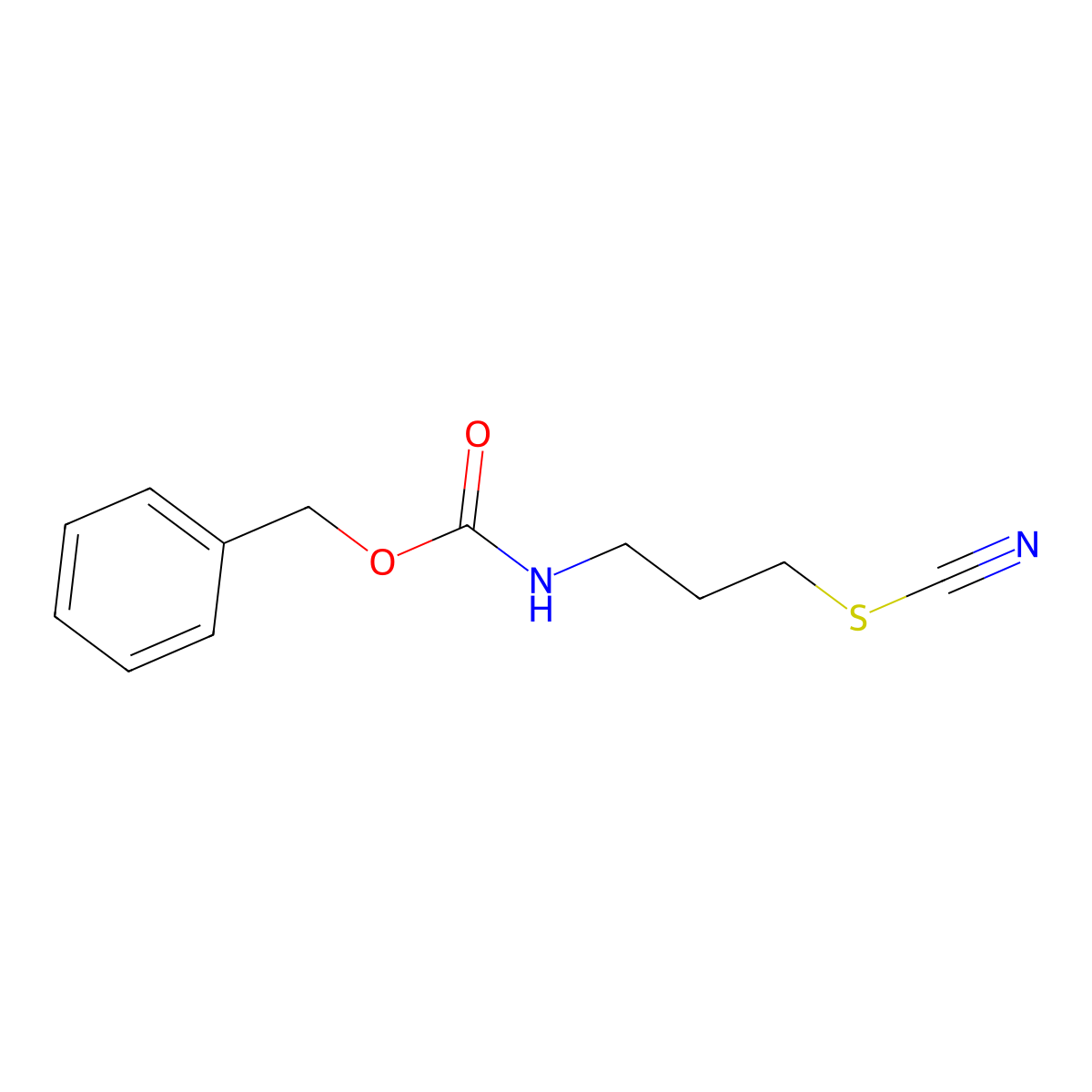 benzyl N-[3-(cyanosulfanyl)propyl]carbamate molecular structure, CAS 406213-69-2