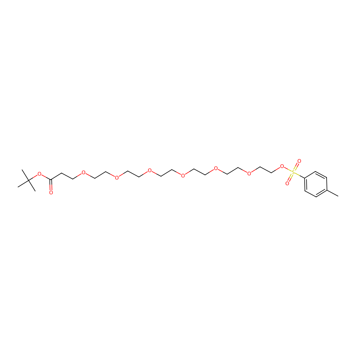 Tos-PEG7-t-butyl ester molecular structure, CAS 406213-75-0