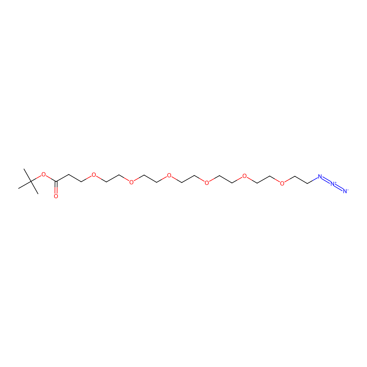 Azido-peg6-T-butyl ester molecular structure, CAS 406213-76-1
