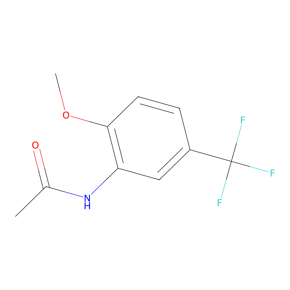 N-(2-Methoxy-5-(trifluoromethyl)phenyl)acetamide molecular structure, CAS 40622-64-8