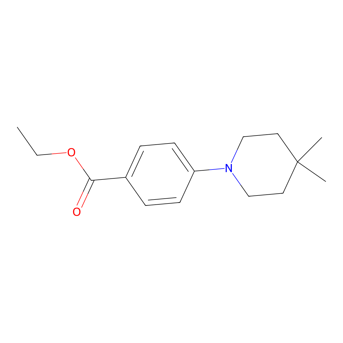 Ethyl 4-(4,4-dimethylpiperidin-1-yl)benzoate molecular structure, CAS 406233-25-8