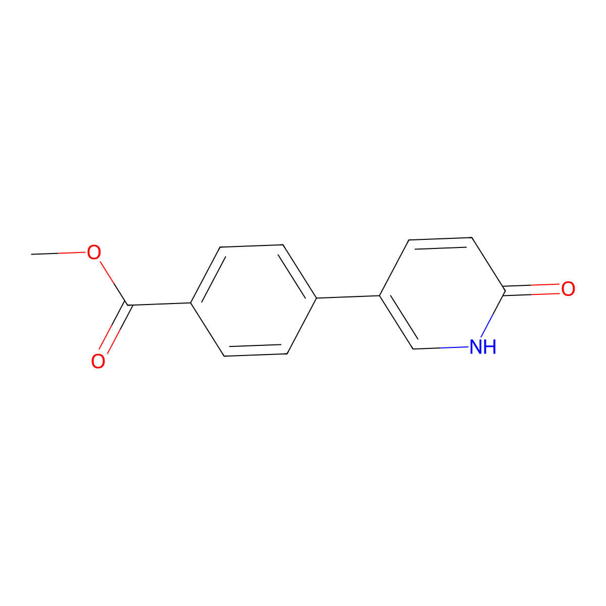 2-Hydroxy-5-(4-methoxycarbonylphenyl)pyridine molecular structure, CAS 406234-26-2