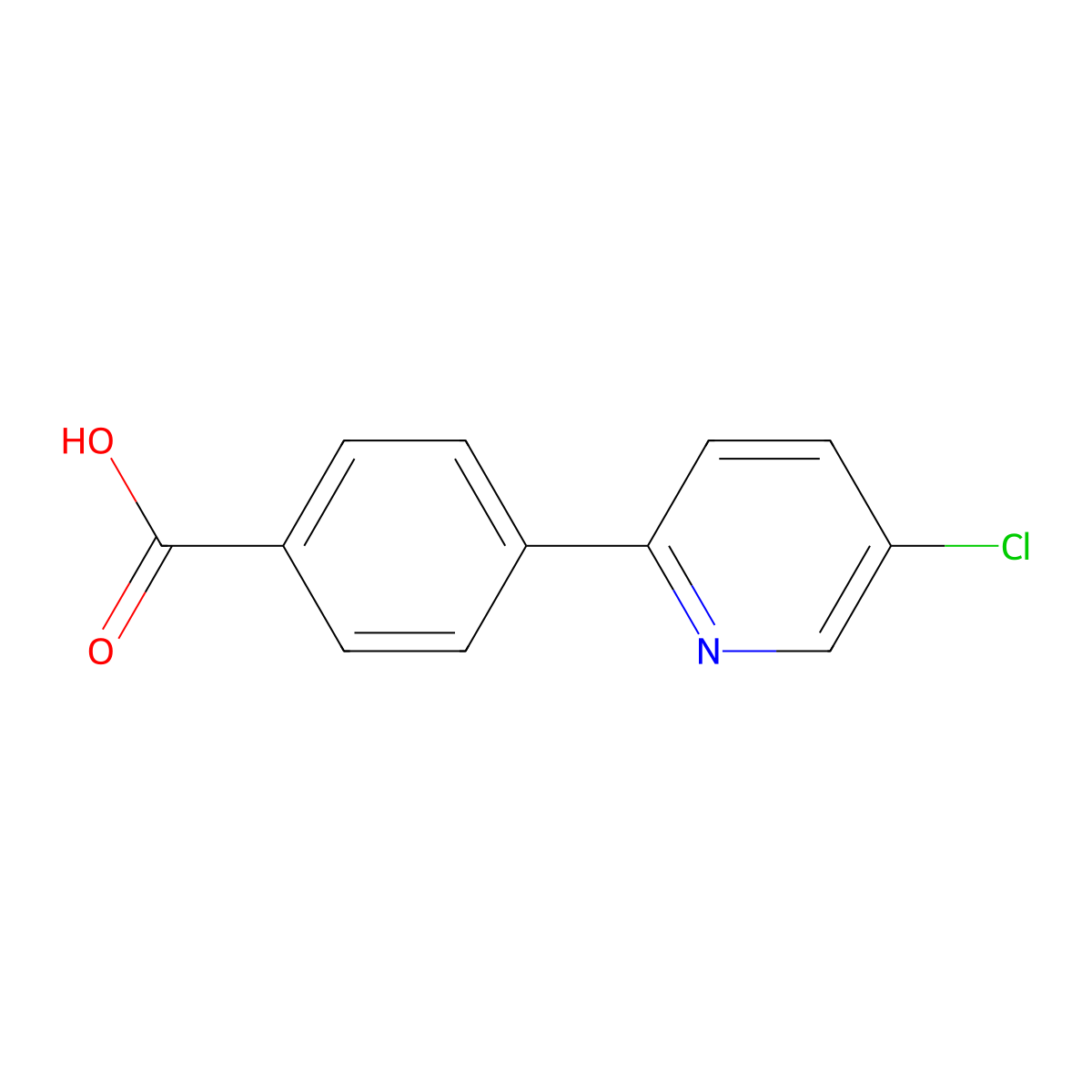 4-(5-Chloropyridin-2-yl)benzoic acid molecular structure, CAS 406234-30-8