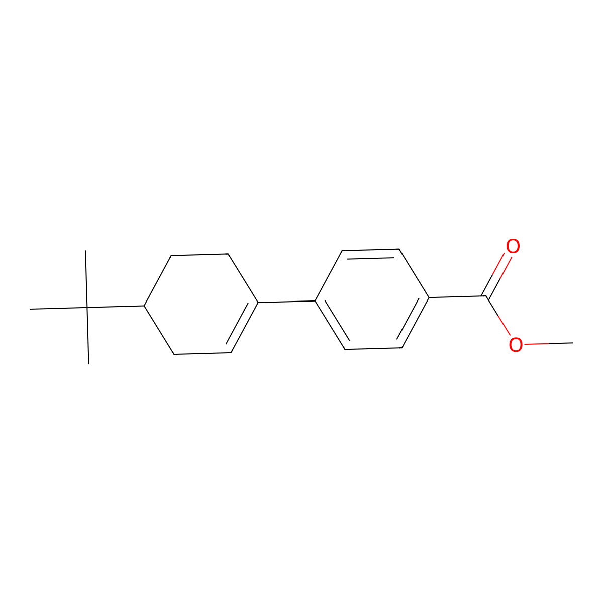 Methyl 4-(4-tert-butyl-1-cyclohexen-1-yl)benzoate molecular structure, CAS 406235-36-7