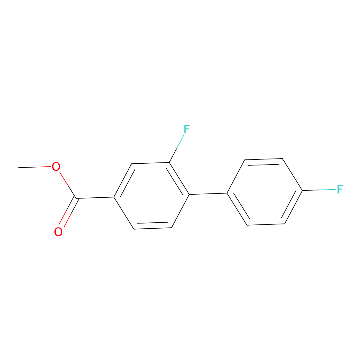 Methyl 3-fluoro-4-(4-fluorophenyl)benzoate molecular structure, CAS 406235-78-7