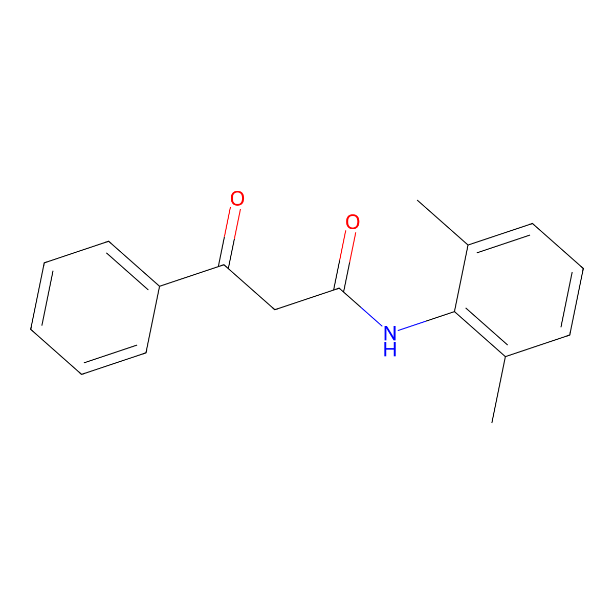 N-(2,6-dimethylphenyl)-3-oxo-3-phenylpropanamide molecular structure, CAS 40624-74-6