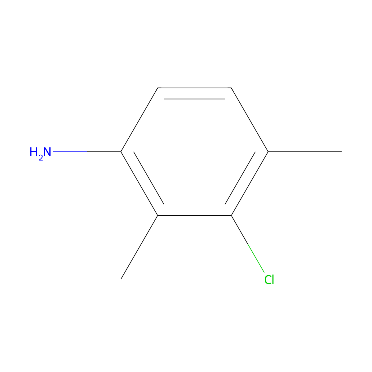 3-Chloro-2,4-dimethylaniline molecular structure, CAS 40625-24-9