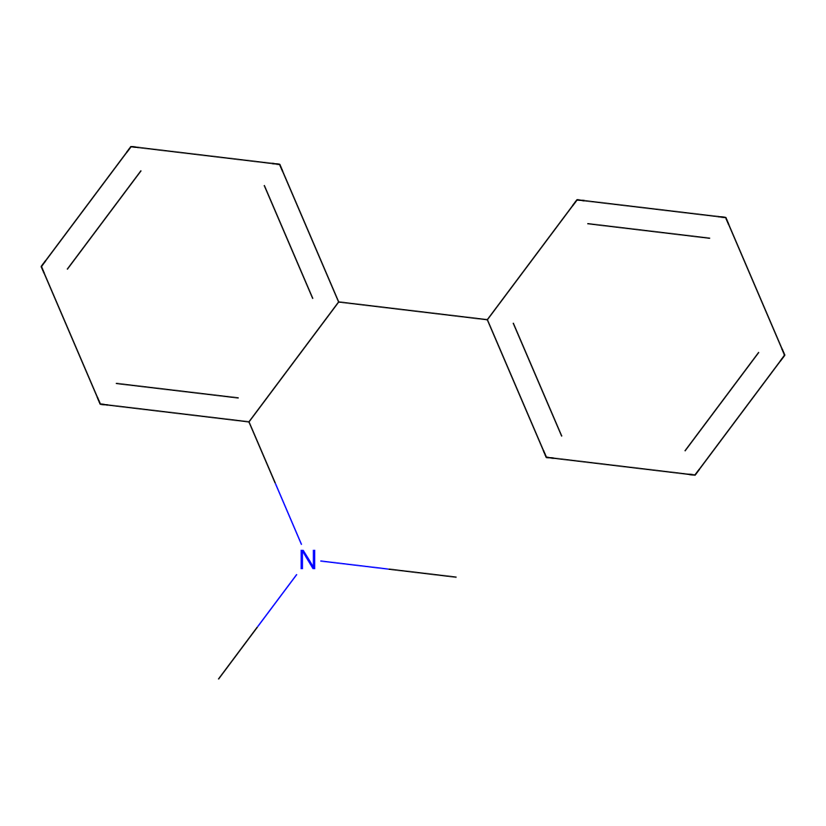 (1,1'-Biphenyl)amine, N,N-dimethyl- molecular structure, CAS 40626-94-6