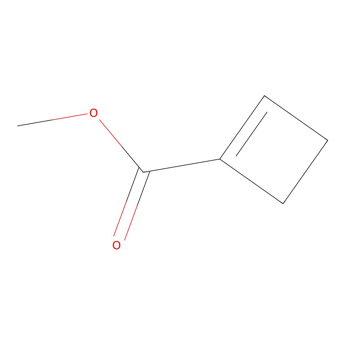 Methyl cyclobut-1-ene-1-carboxylate molecular structure, CAS 40628-41-9