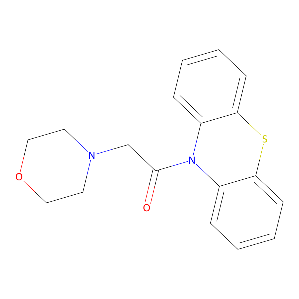 2-(morpholin-4-yl)-1-(10H-phenothiazin-10-yl)ethanone molecular structure, CAS 4063-37-0