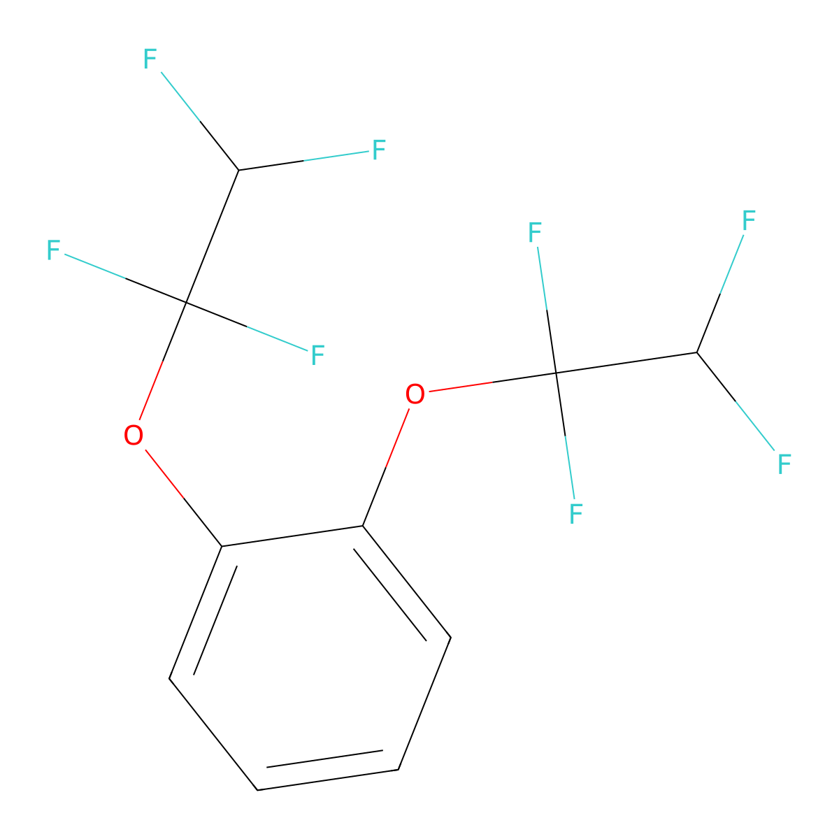 1,2-Bis(1,1,2,2-tetrafluoroethoxy)benzene molecular structure, CAS 4063-48-3