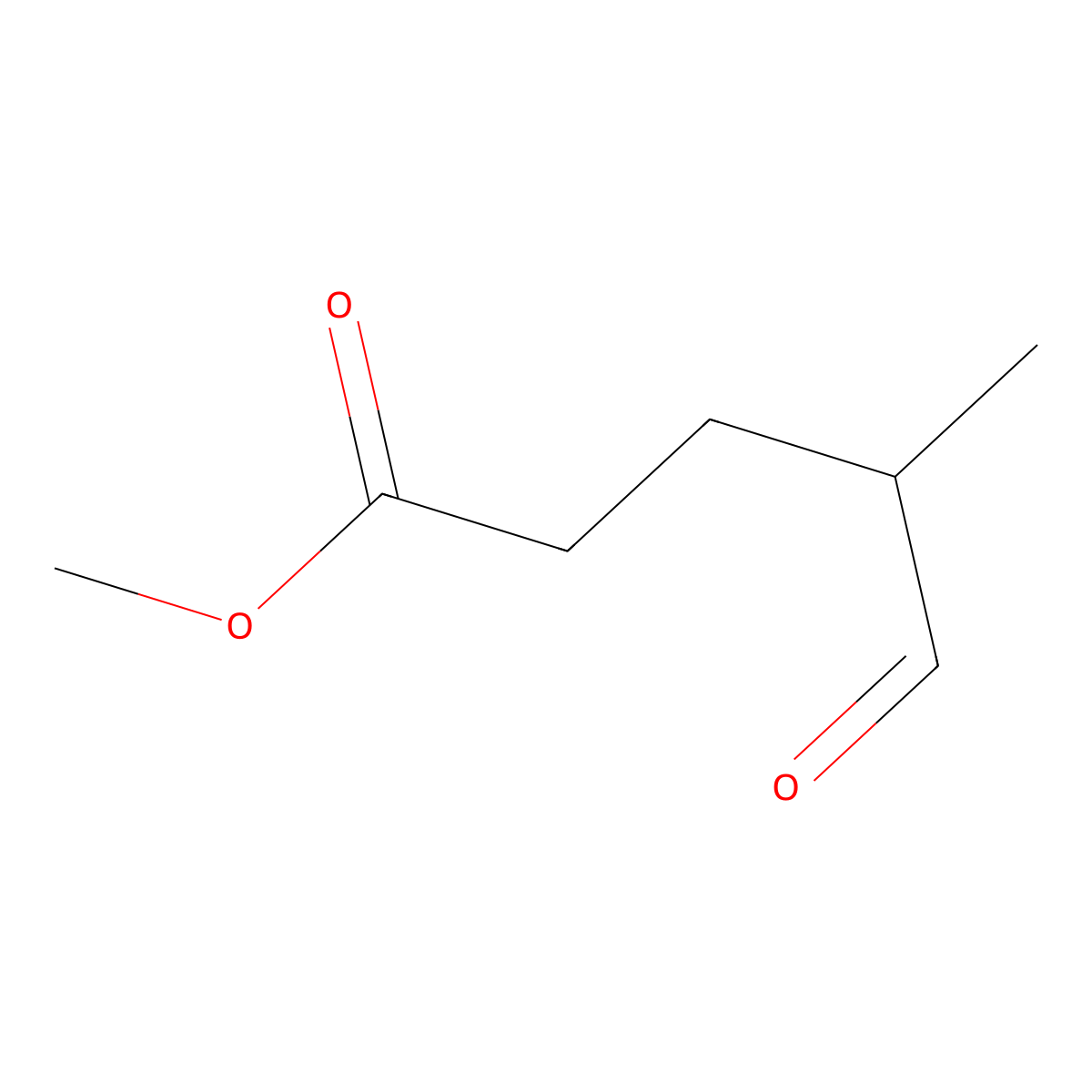 Methyl 4-methyl-5-oxopentanoate molecular structure, CAS 40630-06-6