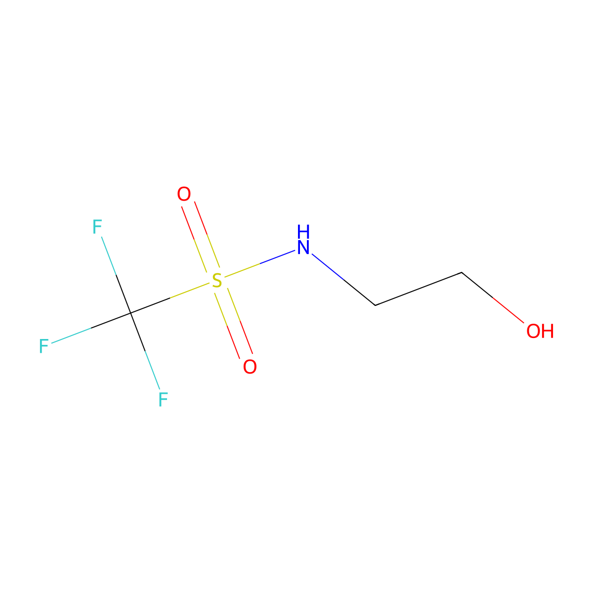 1,1,1-trifluoro-N-(2-hydroxyethyl)methanesulfonamide molecular structure, CAS 40630-40-8