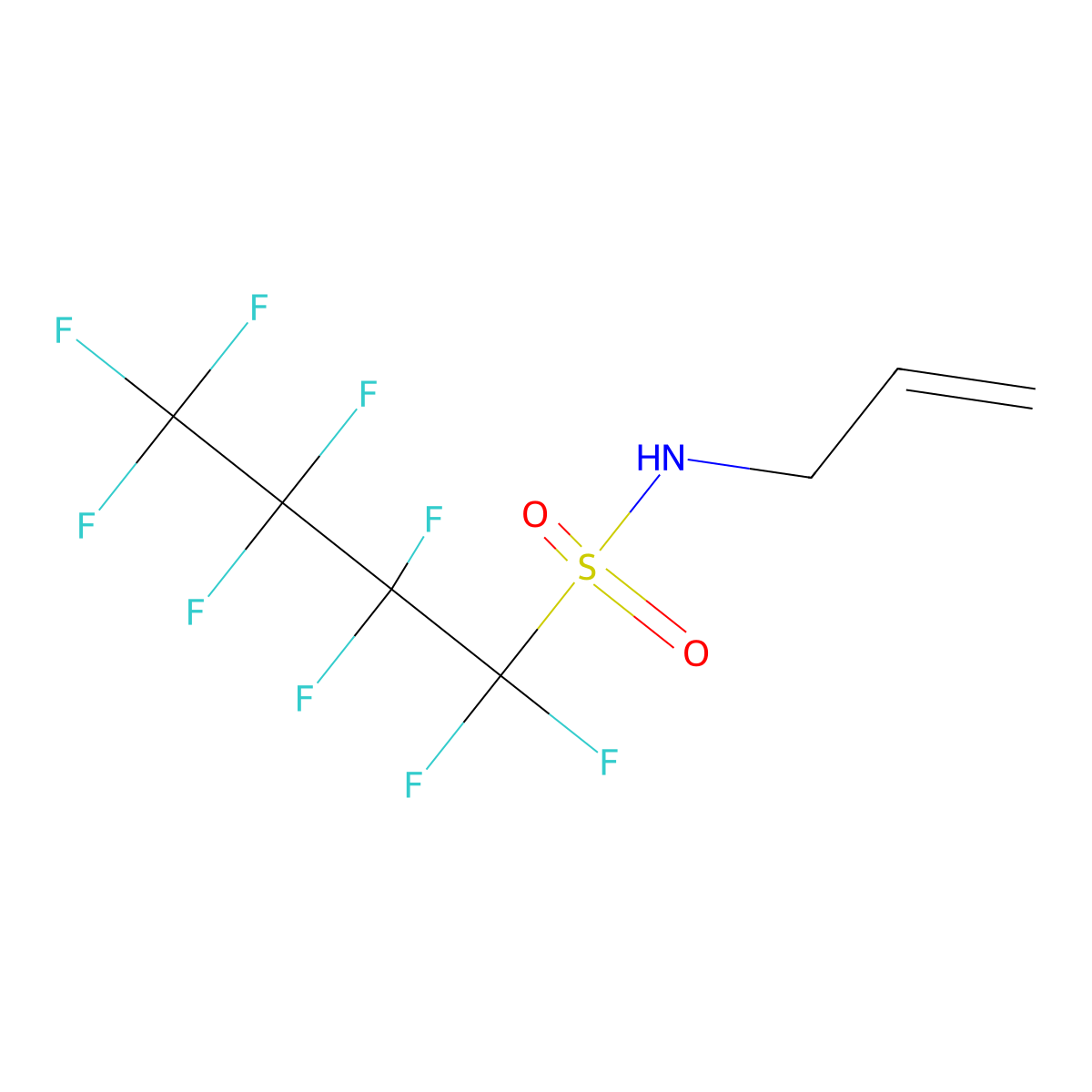 1-Butanesulfonamide, 1,1,2,2,3,3,4,4,4-nonafluoro-N-2-propen-1-yl- molecular structure, CAS 40630-65-7