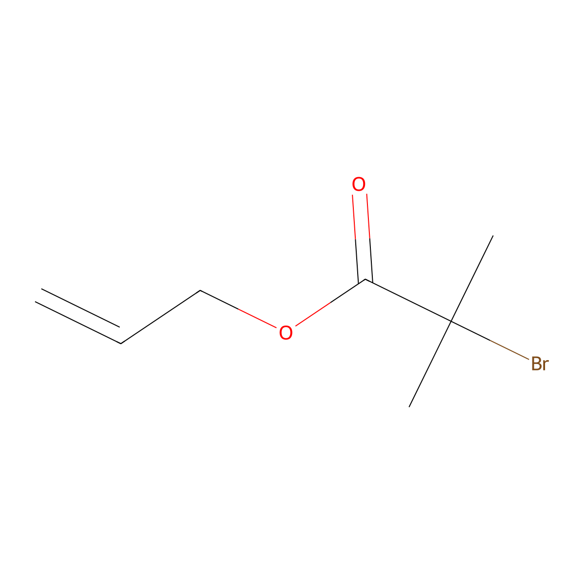 Allyl 2-bromo-2-methylpropionate molecular structure, CAS 40630-82-8