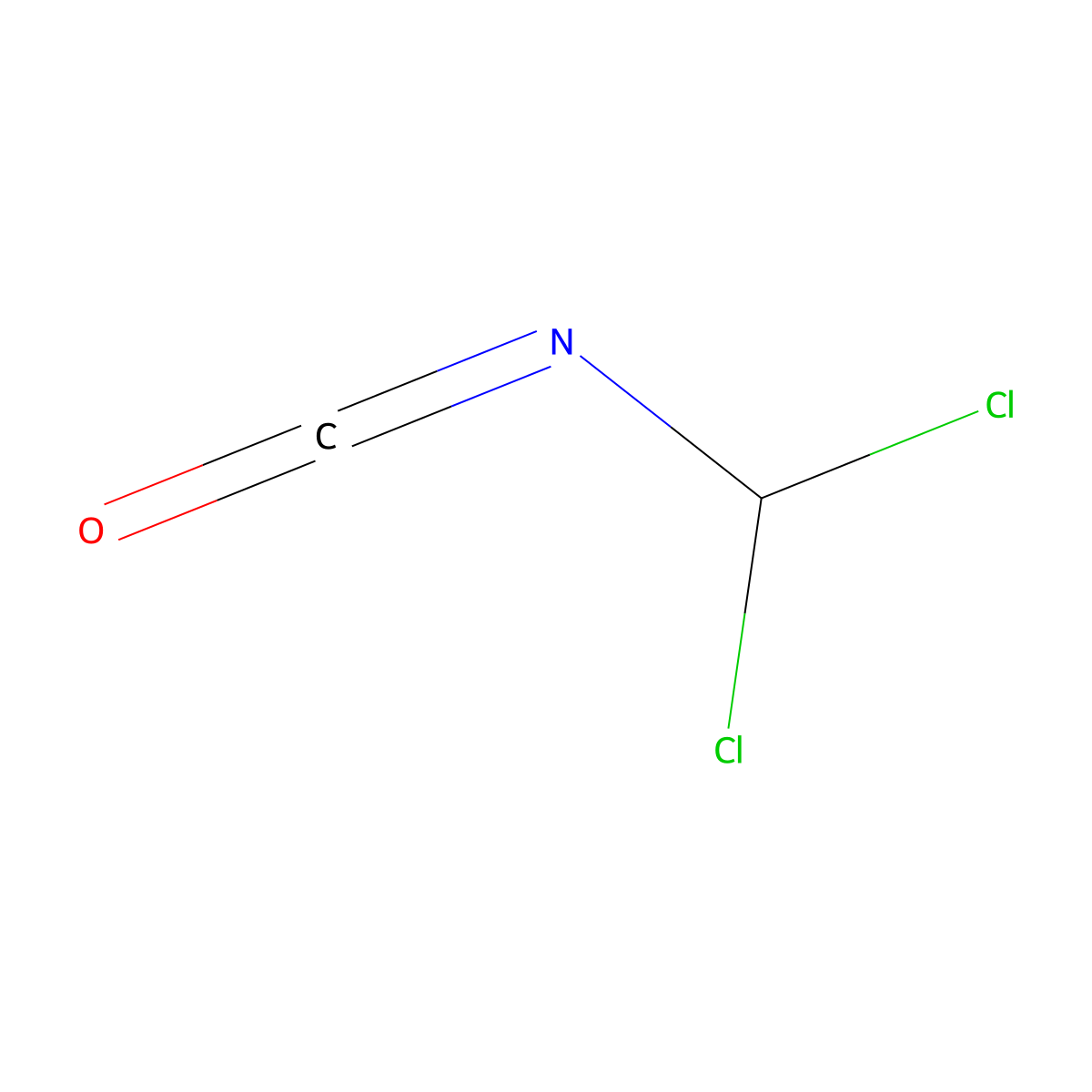 Dichloro(isocyanato)methane molecular structure, CAS 40633-48-5
