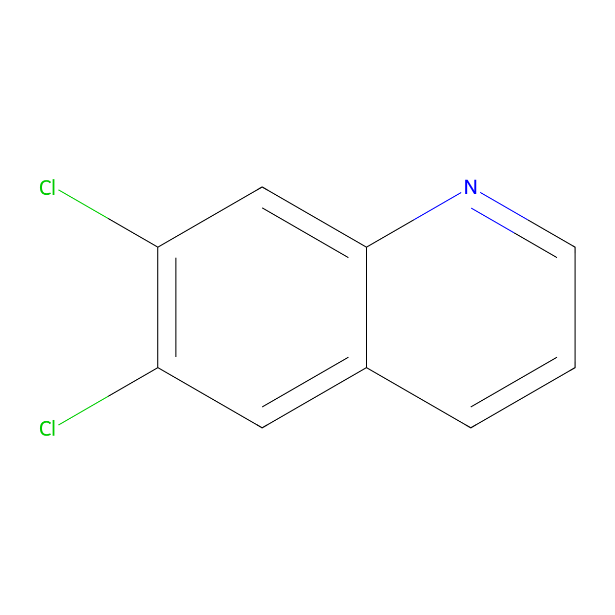 6,7-Dichloroquinoline molecular structure, CAS 40635-11-8
