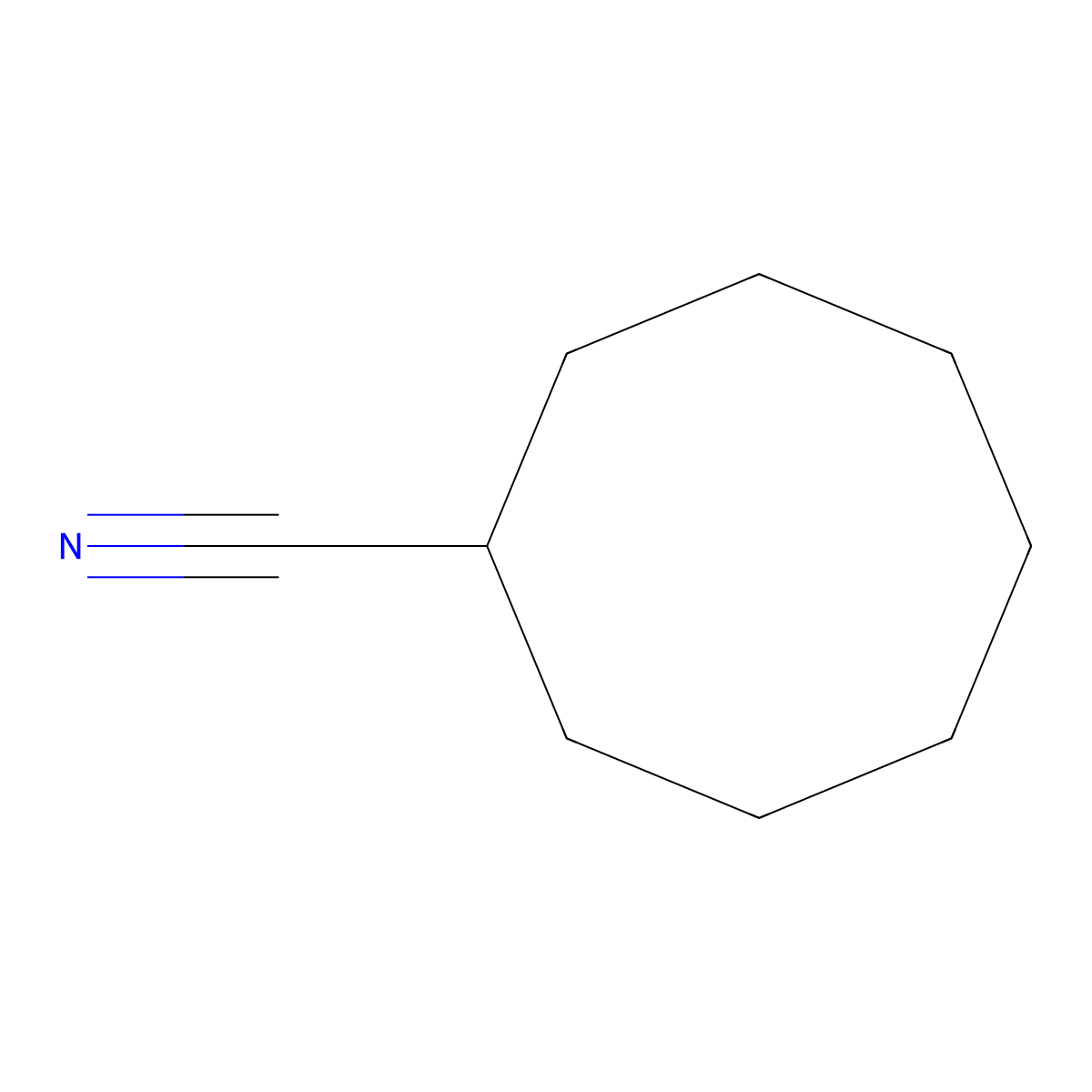 Cyclooctanecarbonitrile molecular structure, CAS 40636-30-4