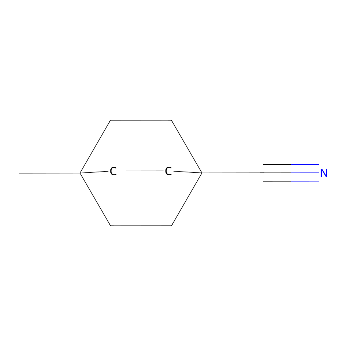 4-Methylbicyclo[2.2.2]octane-1-carbonitrile molecular structure, CAS 40636-39-3