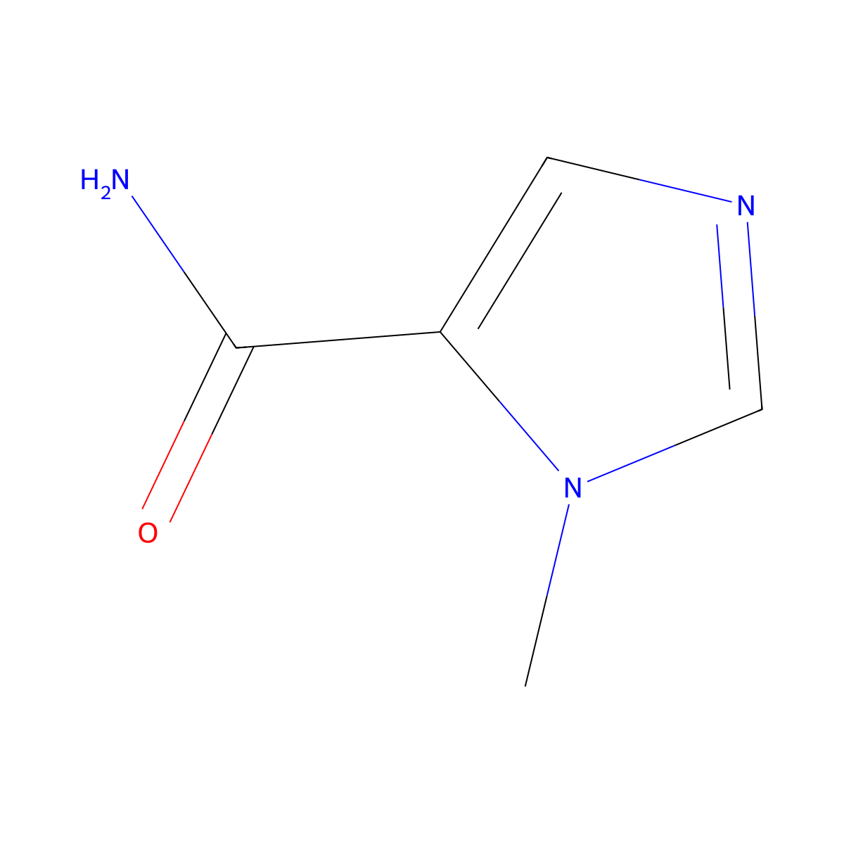 1-methyl-1H-imidazole-5-carboxamide molecular structure, CAS 40637-81-8