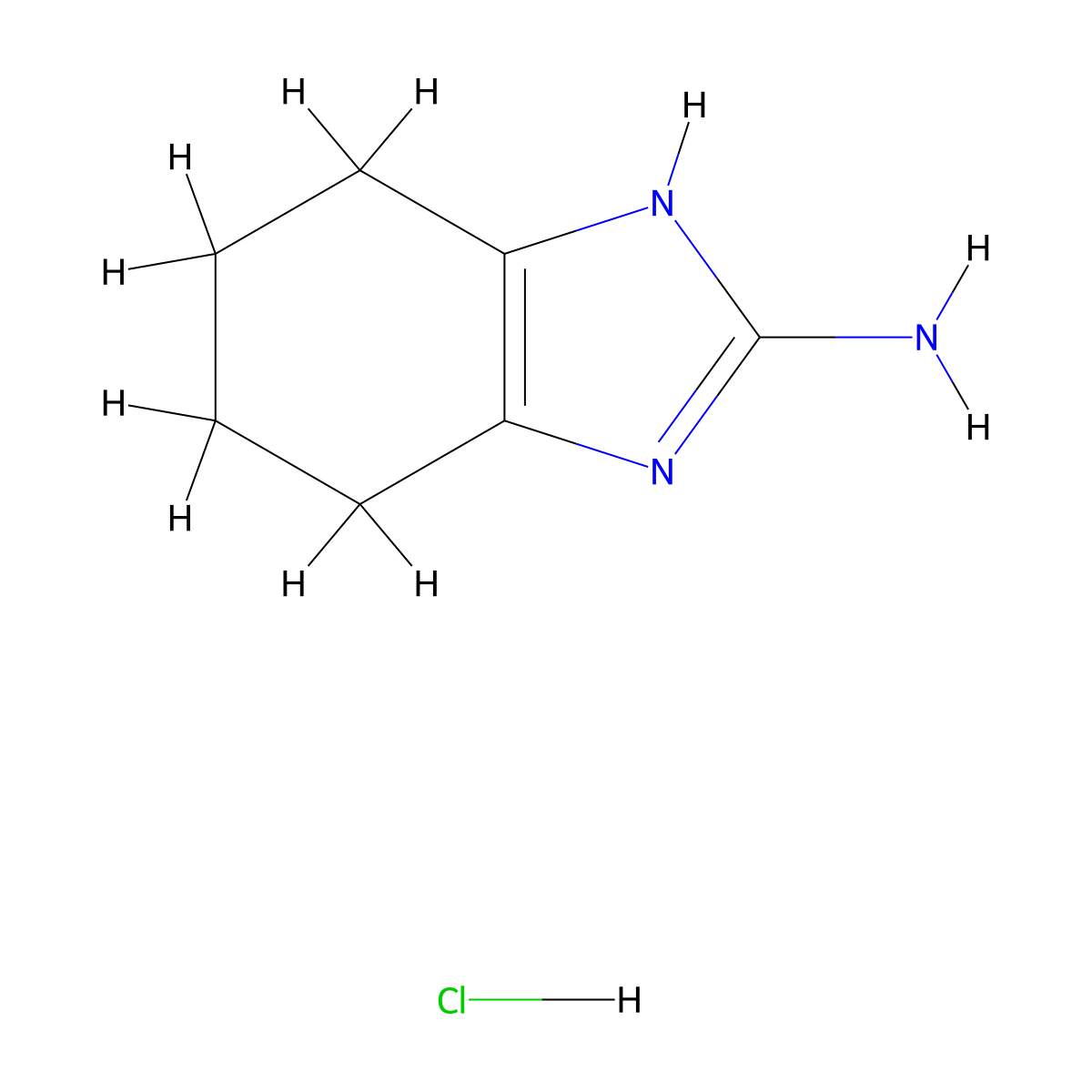 4,5,6,7-tetrahydro-1H-1,3-benzodiazol-2-amine hydrochloride molecular structure, CAS 40639-89-2