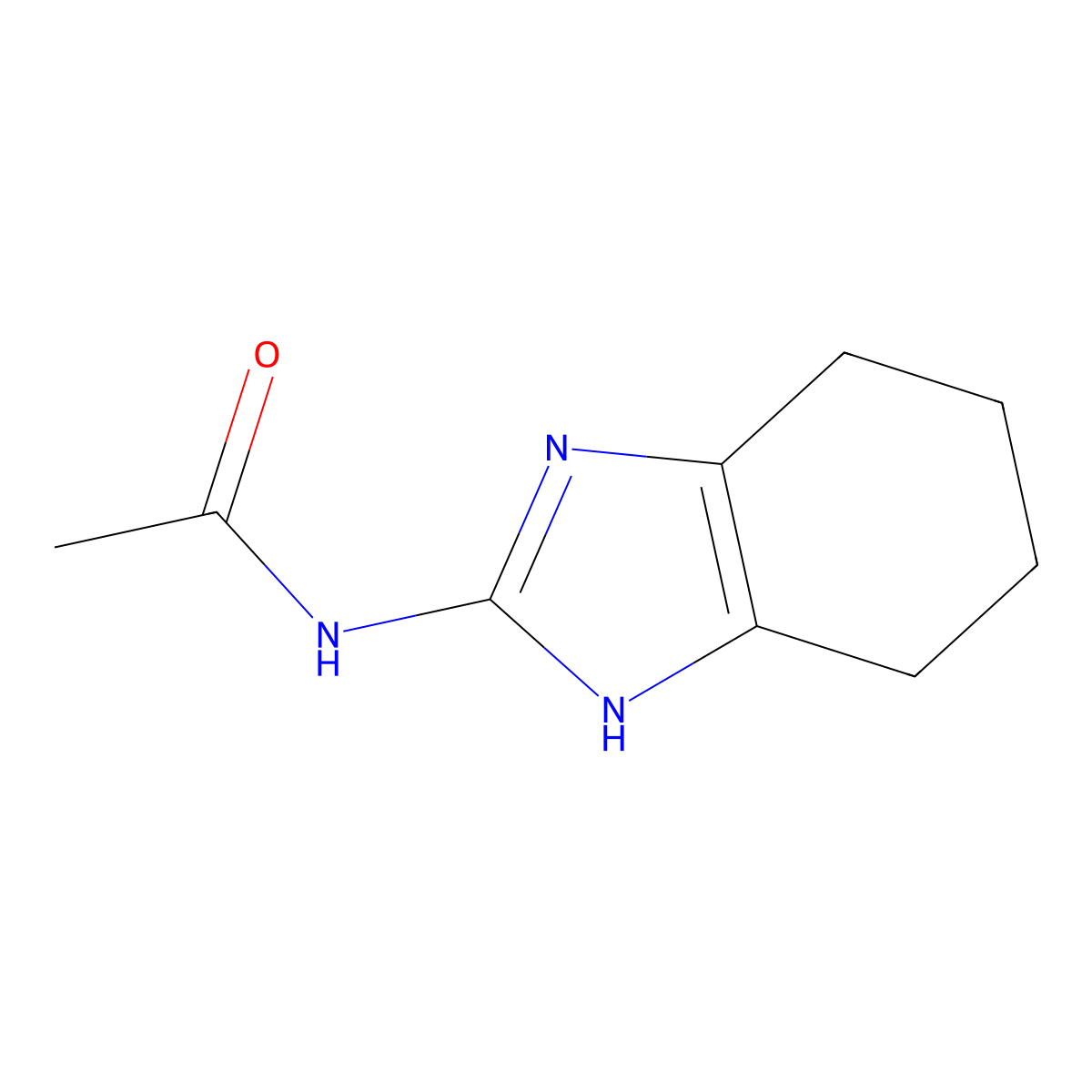 N-(4,5,6,7-tetrahydro-1H-1,3-benzodiazol-2-yl)acetamide molecular structure, CAS 40639-93-8