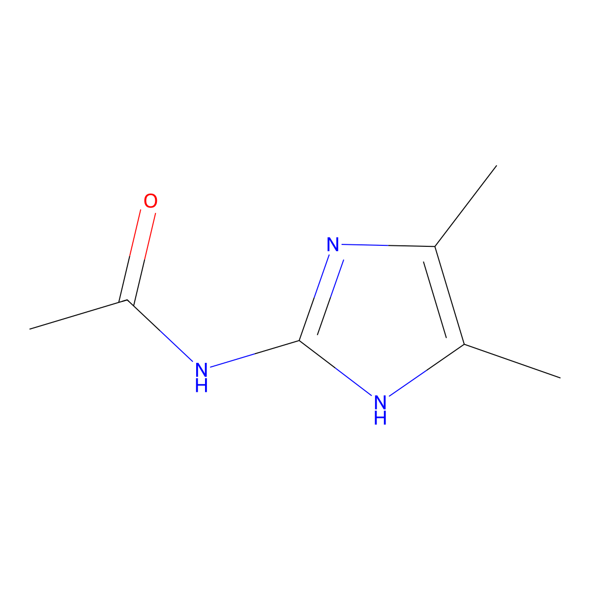 N-(4,5-dimethyl-1H-imidazol-2-yl)acetamide molecular structure, CAS 40639-97-2