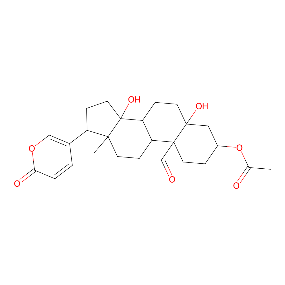 Hellebrigenin 3-acetate molecular structure, CAS 4064-09-9