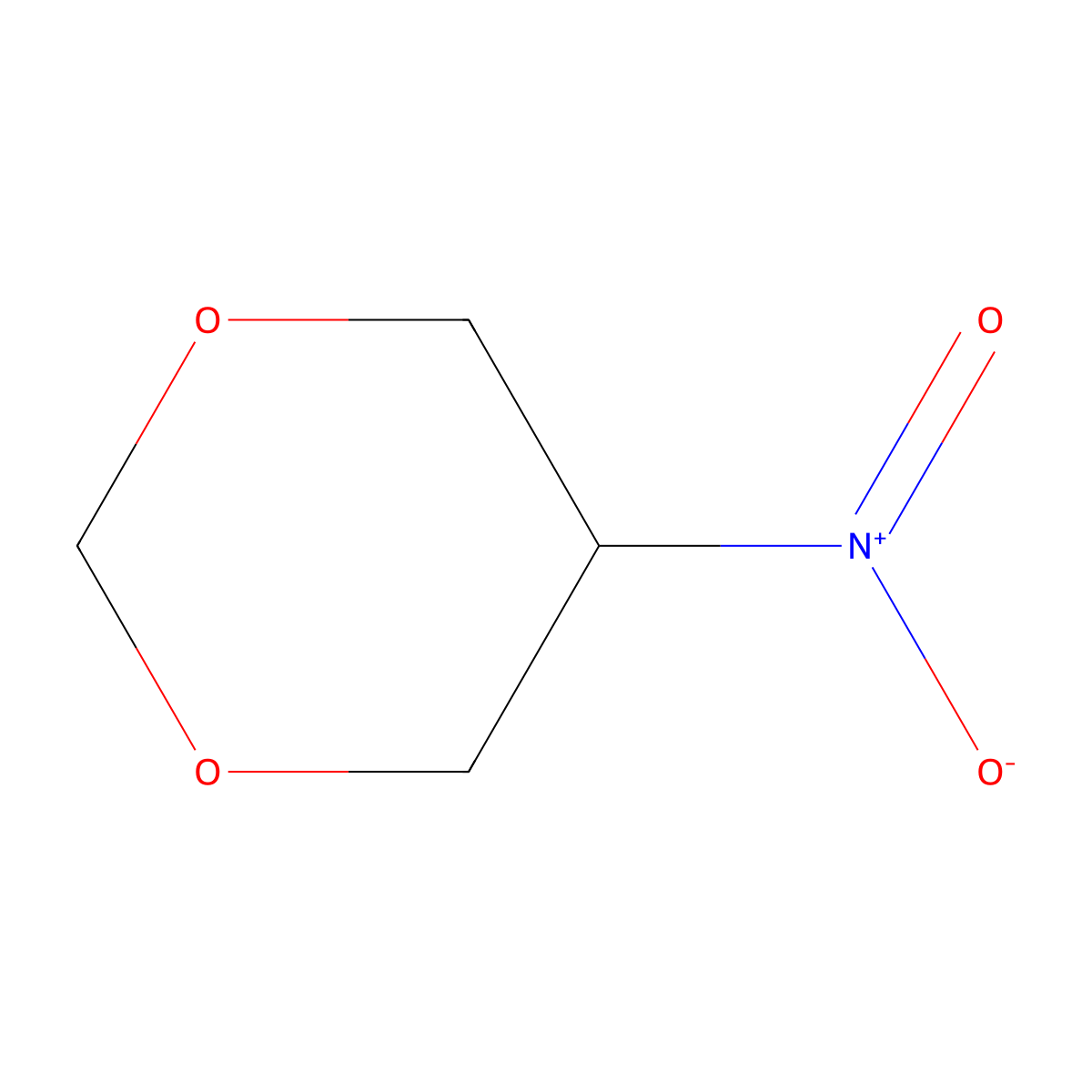 5-Nitro-1,3-dioxane molecular structure, CAS 4064-86-2