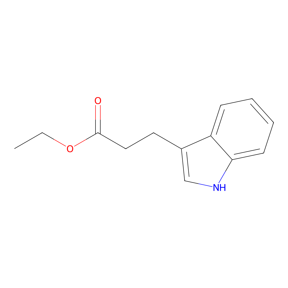 Ethyl 3-(1h-indol-3-yl)propanoate molecular structure, CAS 40641-03-0