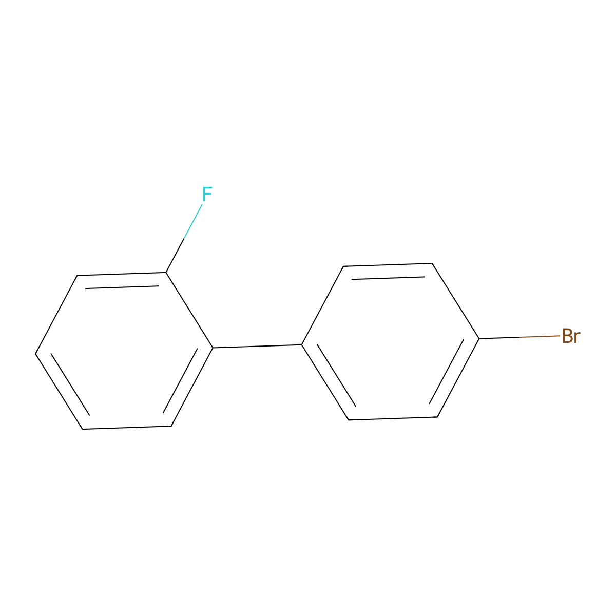4'-Bromo-2-fluoro-1,1'-biphenyl molecular structure, CAS 40641-63-2