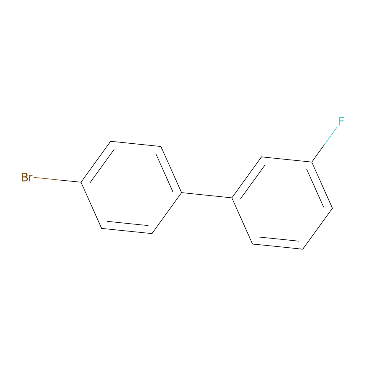 4-Bromo-3'-fluorobiphenyl molecular structure, CAS 40641-65-4
