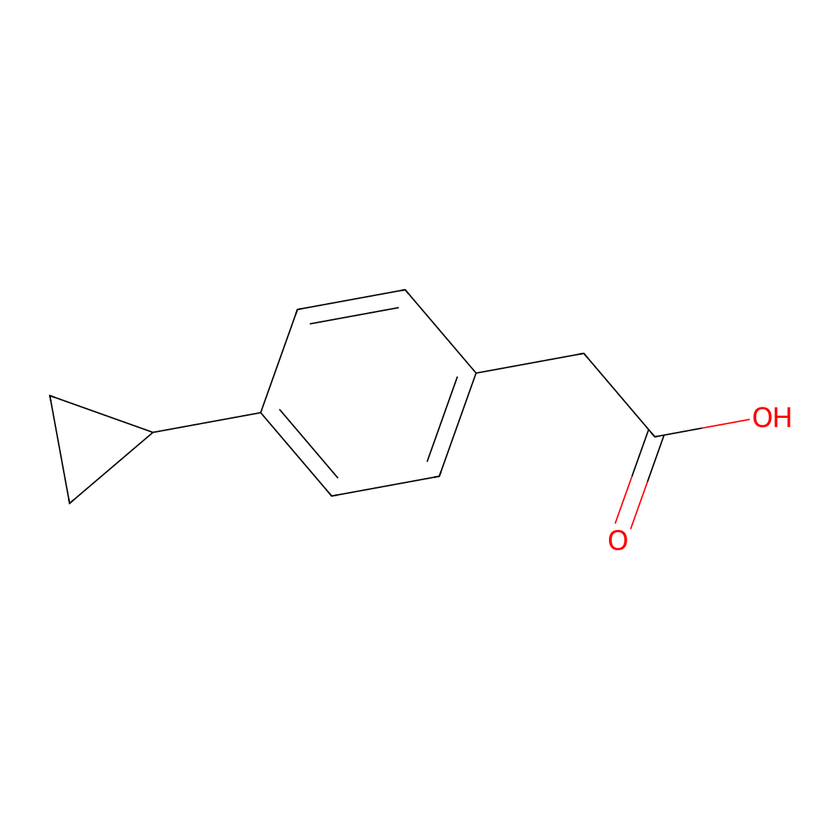 2-(4-Cyclopropylphenyl)acetic acid molecular structure, CAS 40641-90-5