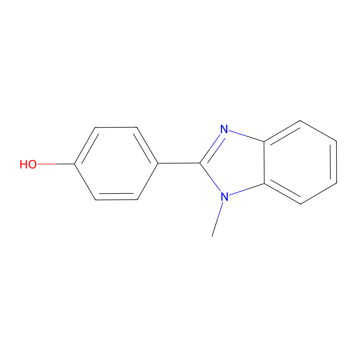 4-(1-Methyl-1H-benzo[d]imidazol-2-yl)phenol molecular structure, CAS 40643-18-3