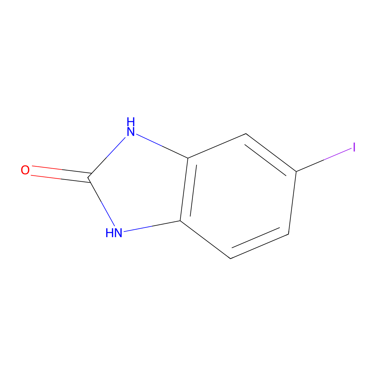 5-Iodo-1,3-dihydro-benzimidazol-2-one molecular structure, CAS 40644-14-2