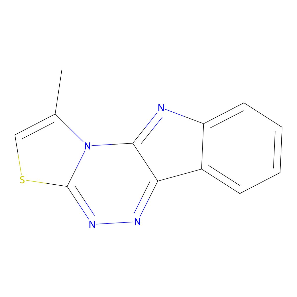 1-Methylthiazolo[2',3':3,4][1,2,4]triazino[5,6-b]indole molecular structure, CAS 406460-11-5