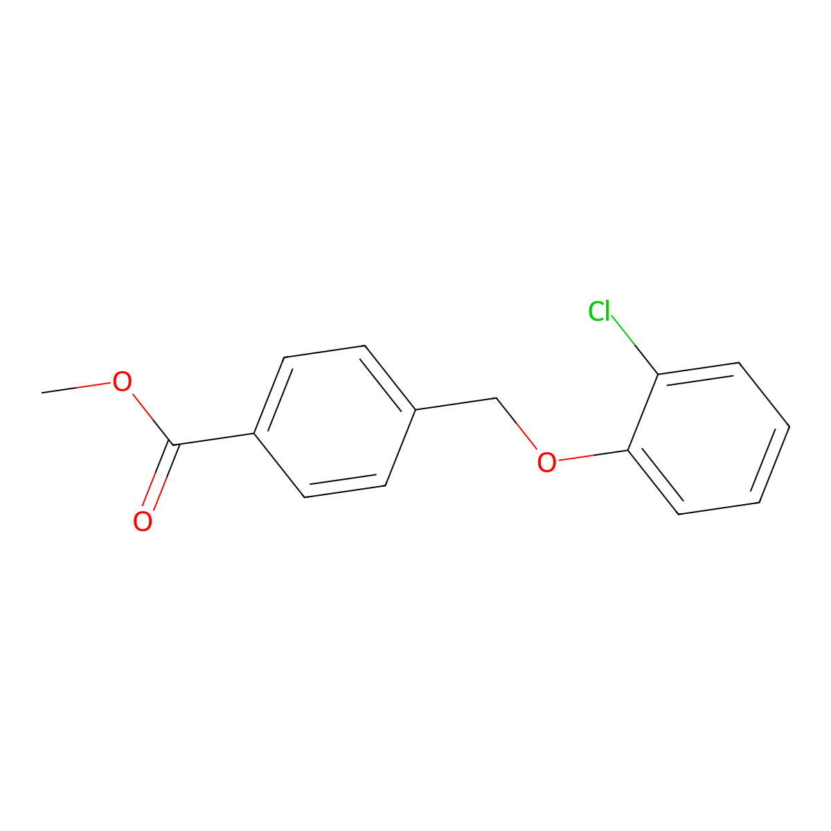 Methyl 4-((2-chlorophenoxy)methyl)benzoate molecular structure, CAS 406470-63-1