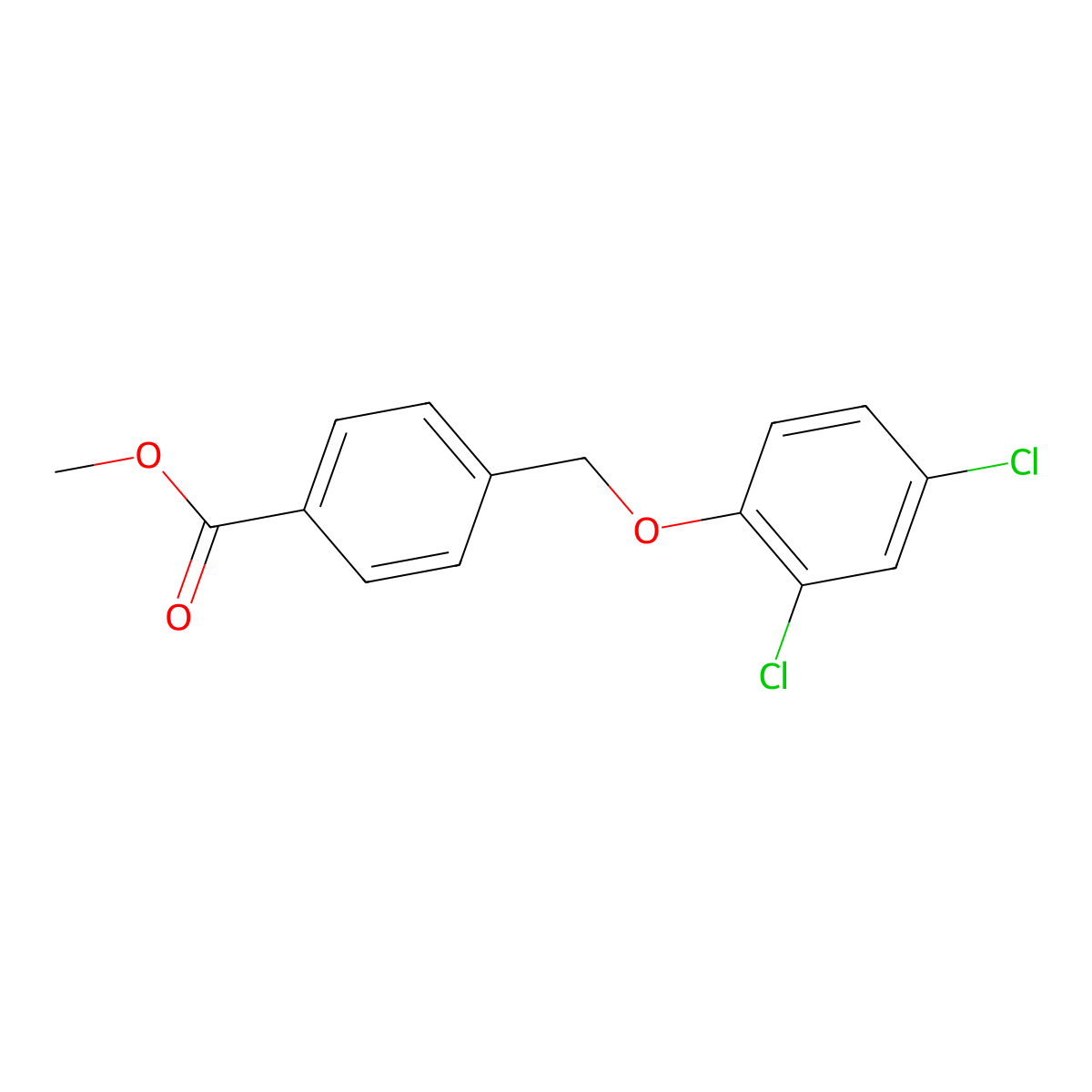 Methyl 4-((2,4-dichlorophenoxy)methyl)benzoate molecular structure, CAS 406470-64-2