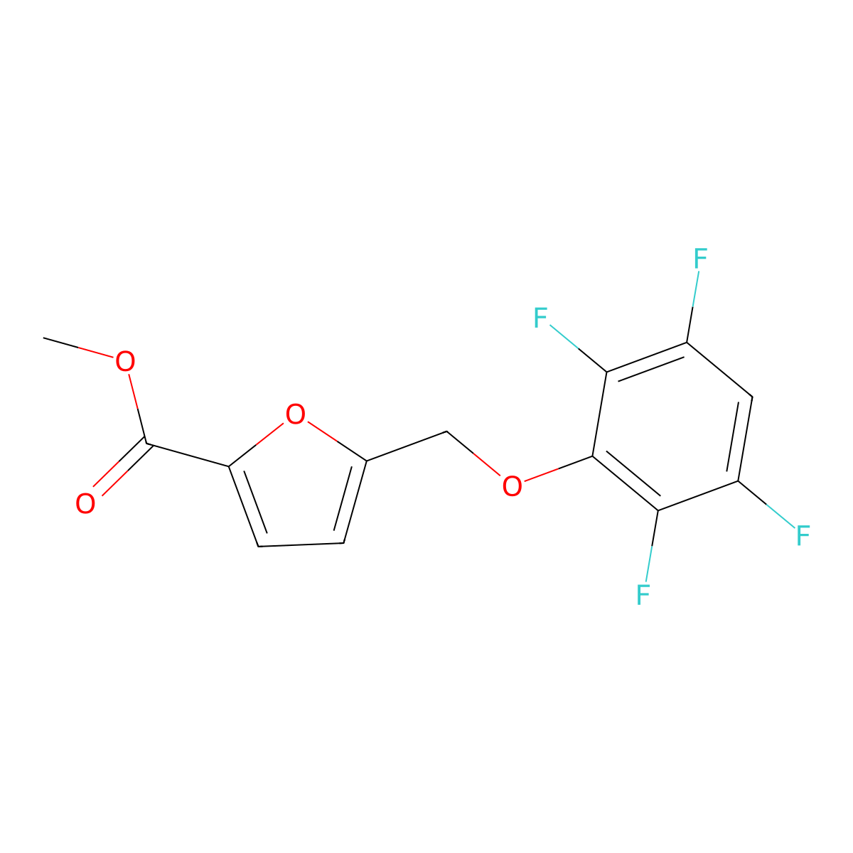 Methyl 5-[(2,3,5,6-tetrafluorophenoxy)methyl]-2-furoate molecular structure, CAS 406470-72-2