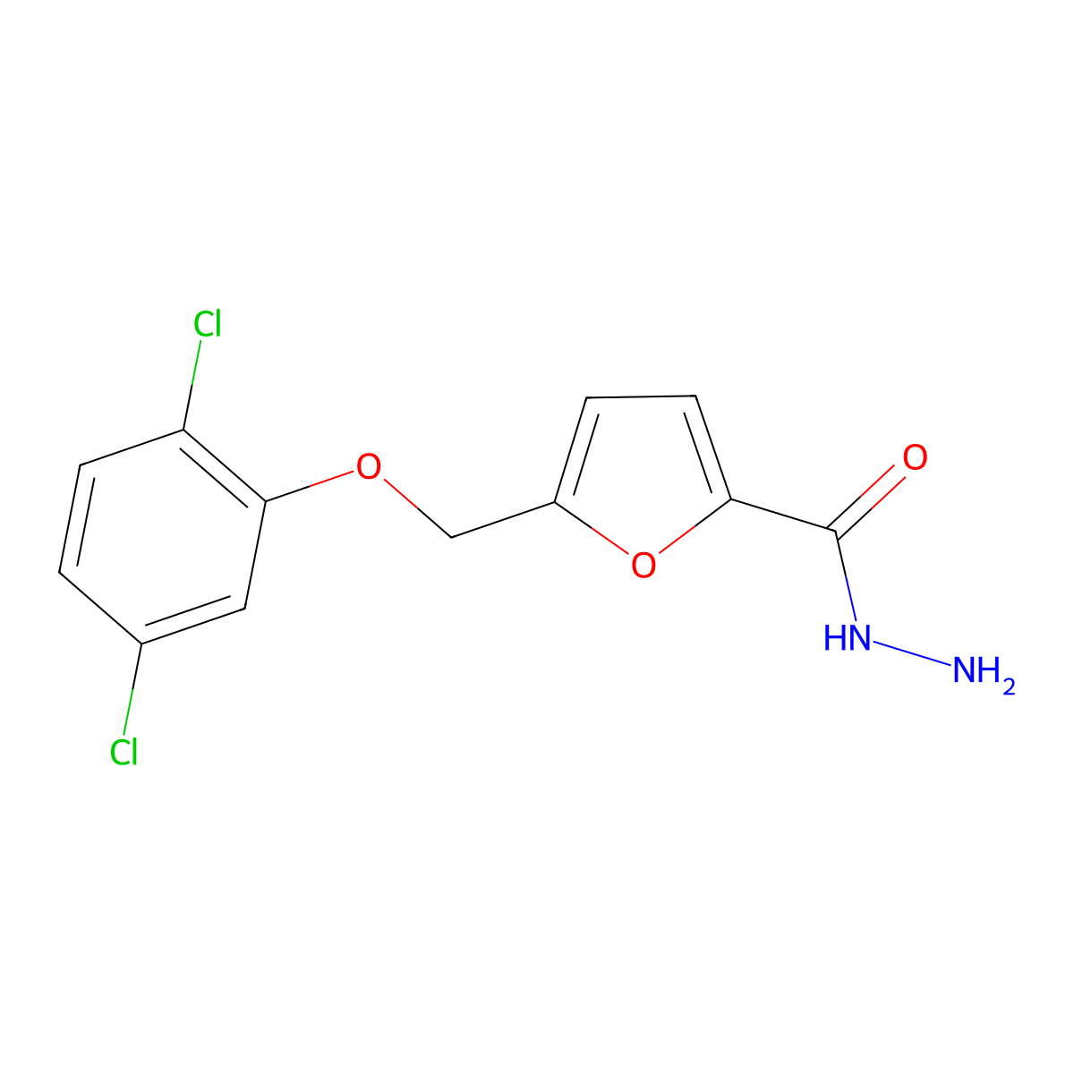 5-[(2,5-Dichlorophenoxy)methyl]-2-furohydrazide molecular structure, CAS 406470-85-7