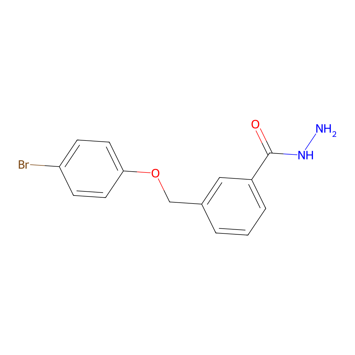 3-[(4-Bromophenoxy)methyl]benzohydrazide molecular structure, CAS 406470-89-1
